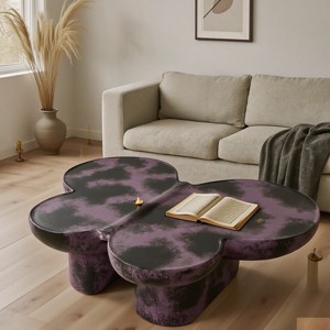 Modern Butterfly Coffee Table with Matte Finish, Unique Accent Table, Small Center Table for Living Rooms or Apartments - Panipeachy - 1 of 4