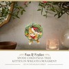 Spode Kitten in Wreath Ornament - Holiday Dolomite Decoration Featuring Adorable Cat Design - Collectible Christmas Ornament - 2 of 4