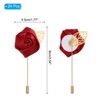 Unique Bargains Pocket Handmade Flower Lapel Pin Boutonnieres for Wedding party 24 Pcs - 2 of 4
