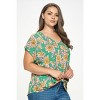 WEST K Women's Leah V Neck Short Dolman Sleeve Front Knob Blouse - 2 of 4