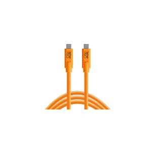 Tether Tools TetherPro USB Type-C Male to USB Type-C Male Cable (10-Ft, Orange) - 1 of 3