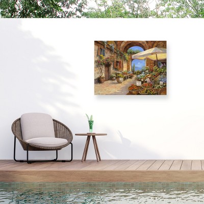 "Il Mercato del Lago" Outdoor Canvas