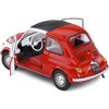 1965 Fiat 500 L Red and White with Red Interior "Robe Di Kappa" 1/18 Diecast Model Car by Solido - 4 of 4