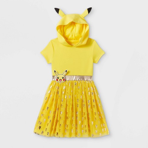 kleermaker dienblad klok Girls' Pokemon Pikachu Cosplay Tutu Dress - Yellow : Target