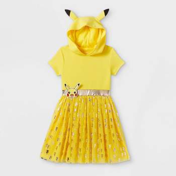 Girls' Pokemon Pikachu Cosplay Tutu Dress - Yellow