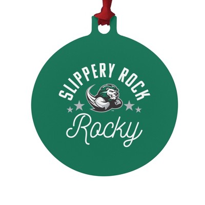 Slippery Rock The Rock Aluminum Holiday Christmas Tree Ornament