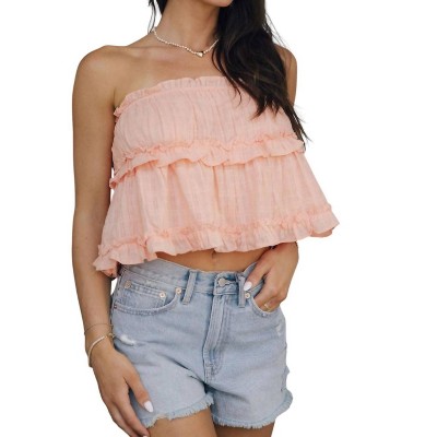 Women's Millie Ruffle Strapless Top - C'isa