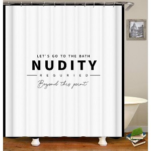 Lets Go To The Bath Shower Curtains for Bathroom Waterproof Fabric Bath Curtain Durable Soft Stylish Bathroom Decor 72x72 Inch - 1 of 1