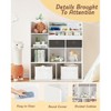 Kids Bookshelf with 2 Drawers and 3 Layer Sliding Bookcase, Book and Toy Storage Organizer,Baby Storage Book Rack for Bedroom, Nursery Classroom - 3 of 4