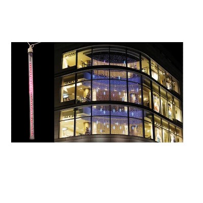 J. Hofert Co 48ct LED Dripping Icicle Tube Christmas String Lights White Wire - Red