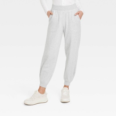 Women's High-rise Tapered Sweatpants - Wild Fable™ Heather Gray S