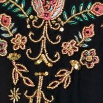 black flower embellishment