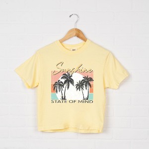 Simply Sage Market Women's Sunshine State of Mind Short Sleeve Relaxed Fit Cropped Tee - 1 of 4