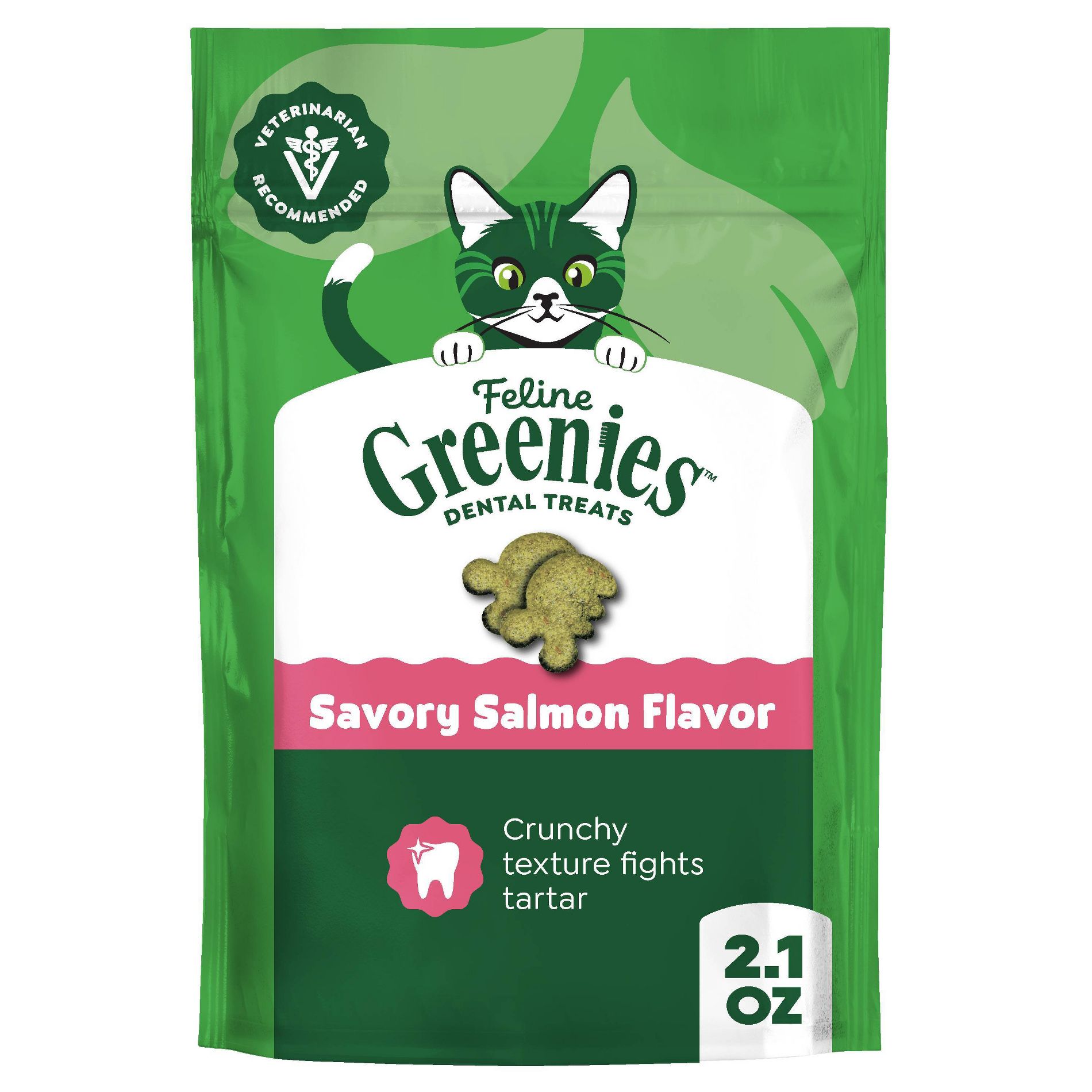 Greenies Savory Salmon Flavor Dental Cat Treats