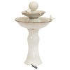 Sunnydaze 27"H Electric Ceramic 2-Tier Resting Birds Outdoor Water Fountain - 3 of 4