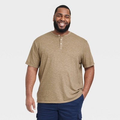 Big and tall henley best sale short sleeve