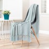 Chanasya Mini Geometric Maze Acrylic Throw Blanket With Tassels - 2 of 4