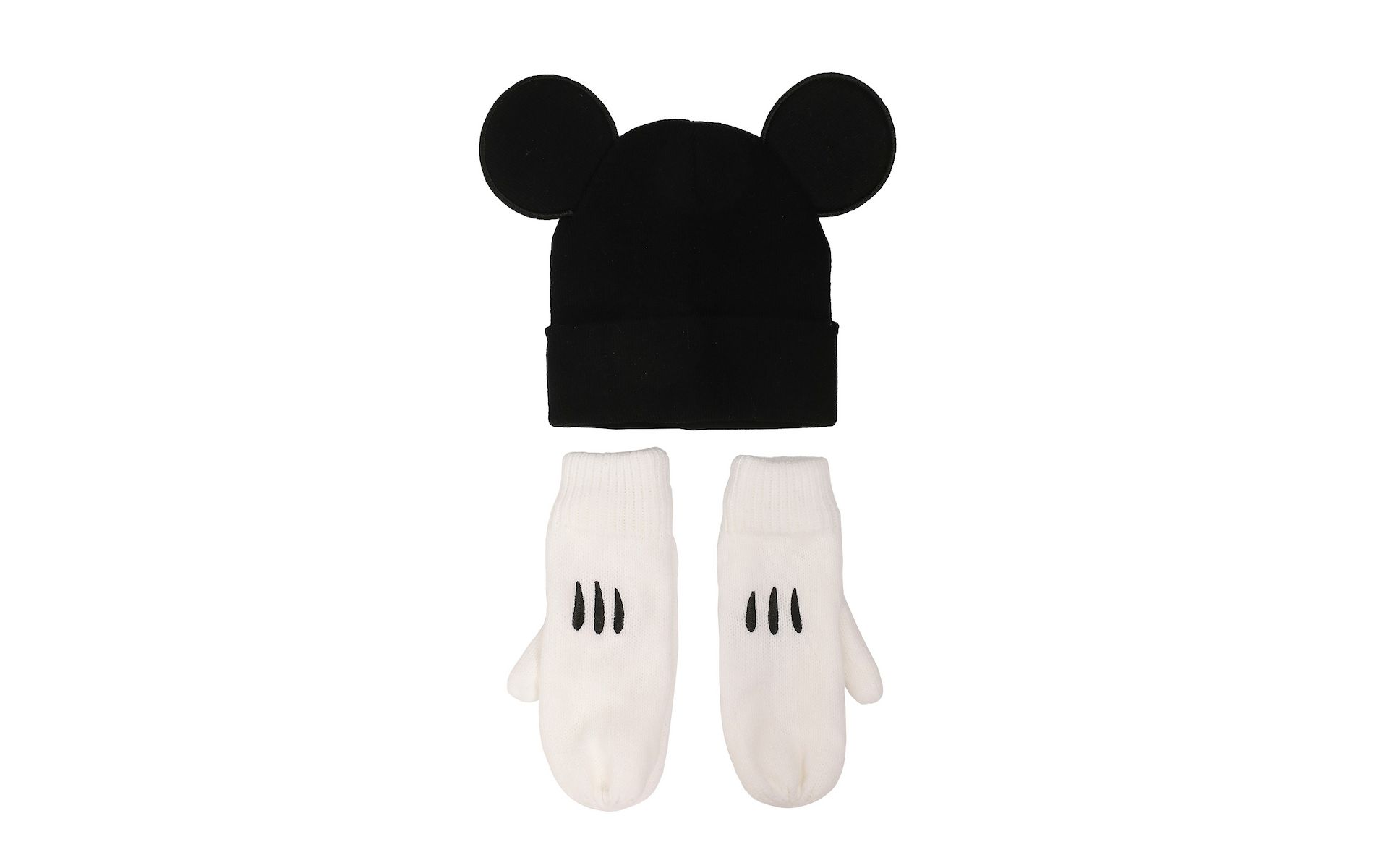 Disney Mickey Mouse Ears 2-Pack Knit Cap & Mittens Set
