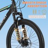 NAYSAYE 26 Inch Mountain Bike 21 Speed Disc Brakes High Carbon Steel Frame Bikes for Adults for Trail Riding, Black and Blue, 71"*25"*39.3" - 3 of 4