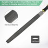 Unique Bargains Half-Round Metal File High Carbon Steel Diamond PVC Grip Handle Hand Files - 2 of 4
