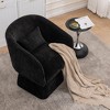 Lyngins Modern Upholstered Small Lounge Sofa Swivel Chair with Trapezoidal Base,Accent Club Chair for Living Room,Office - 2 of 4