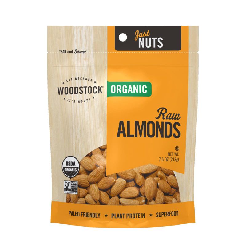 Woodstock Organic Raw Almonds - Case of 8/7.5 oz, 2 of 7