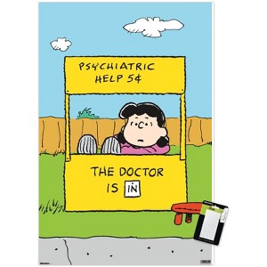 Trends International Peanuts: Classic - Lucy's Psychiatric Help Unframed Wall Poster Prints - 1 of 4