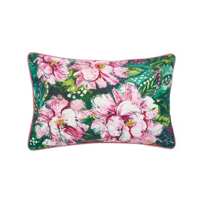 C&F Home 14" x 22" Peony Spring Printed and Embellished Throw Pillow