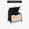 Rattan Storage Bench with Safety Hinge, 23.6/39.4 in Entryway Bench with Storage, Shoe Storage Bench Chest, End of Bed Bench with Side Handles - 3 of 4