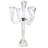 HomeRoots 20" Clear Faceted Crystal Tabletop Candelabra Candle Holder - 4 of 4