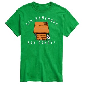 Men's - Peanuts - Somebody Say Candy Halloween Snoopy Short Sleeve Graphic T-Shirt - 1 of 4