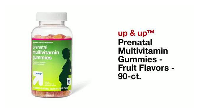 Prenatal Multivitamin Gummies - Fruit Flavors - 90ct - up &#38; up&#8482;, 2 of 9, play video