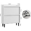 Shoe Cabinet with 2/3/4/6 Flip Drawers, Wooden Shoe Organizer with Adjustable Shelf - 2 of 4