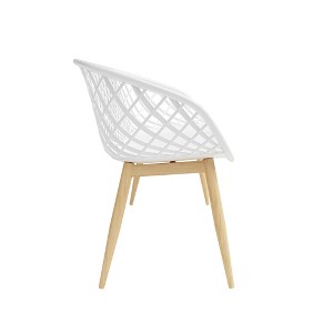 Kurv Bench White/Natural - Jamesdar - 1 of 4