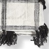 TAG Tassel Check Cotton Machine Washable Napkin Set of 4  Black Multi - 2 of 3