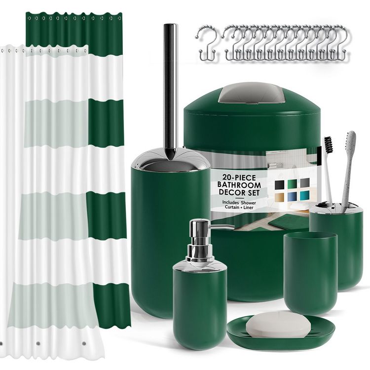 Hearth & Harbor 20 Piece Complete Bathroom Accessories Set with Shower Curtain and More, 1 of 7