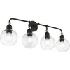 Livex Lighting Downtown 4 - Light Vanity in  Black/Brushed Nickel - 3 of 4
