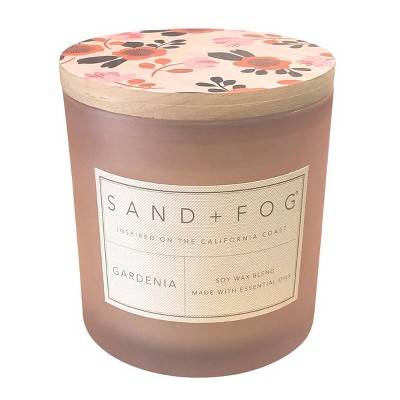 25oz Gardenia Scented 3-Wick Candle - Sand + Fog