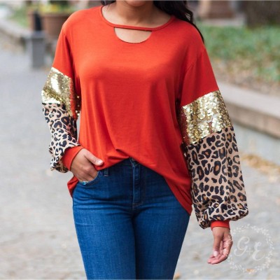 Women's About Last Night Cut Out Top with Balloon Long Sleeve Top - Southern Grace