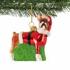 Kurt S. Adler 3.5 Inch Dog In Santa Suit Christmas Best Friend Tree Ornaments - 3 of 3