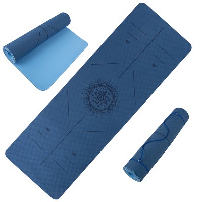 Danskin Suede Yoga Mat - Blue - 4mm