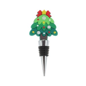 Unique Bargains Christmas Tree Bottle Stopper Zinc Alloy Resin Silicone 1 Pc - 1 of 3