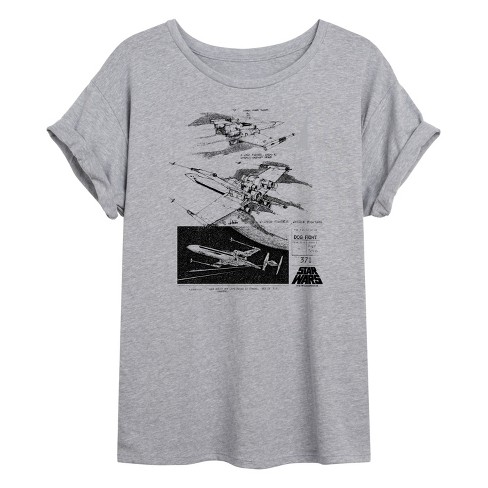 Women's - Star Wars - Xwing Concept Oversized Graphic T-Shirt - image 1 of 4