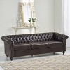 NicBex 3 Seater Sofa Couch with Tufted Button Back Modern 84.75 Inch Comfy Sleeper Couch with Wood Legs for Living Room - 2 of 4