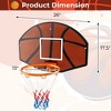 26'' Wall Mounted Basketball Hoop Set w/Shatter-proof Backboard Indoor Toy Gift - 3 of 4