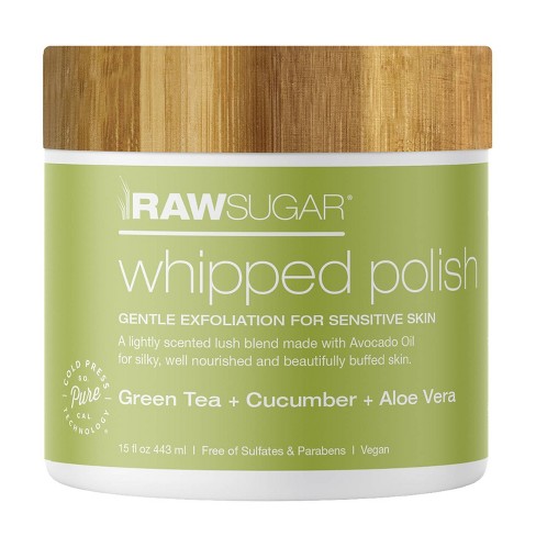 Raw Sugar Sensitive Skin Whipped Polish Green Tea + Cucumber + Aloe Vera - 15oz - image 1 of 3