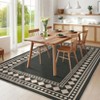 Modern Easy Jute Rug Machine Washable Geometric Bordered Indoor Outdoor Carpet - 3 of 4