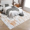 coucheta Washable Modern Area Rugs, Multi-size Farmhouse Distressed Abstract Low Pile Soft Non Slip Large Carpet, for Living Room, Bedroom, Dining - 2 of 4