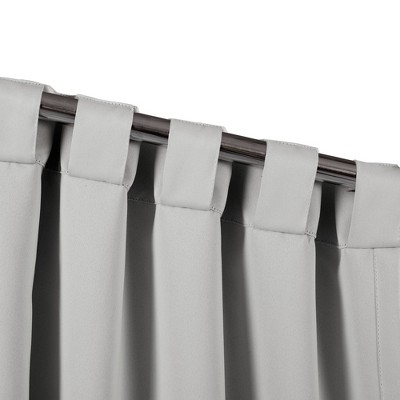 Light Gray Blackout Polyester Window Curtain Panels, 84" Length