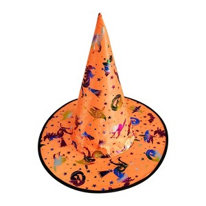 MyKids-USA Halloween Bronzed Witch Hats Masquerade Dress Up Decoration - 1 of 2